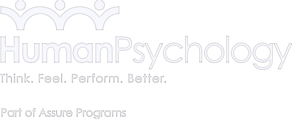 Human Psychology logo: think, feel, perform better Part of Assure